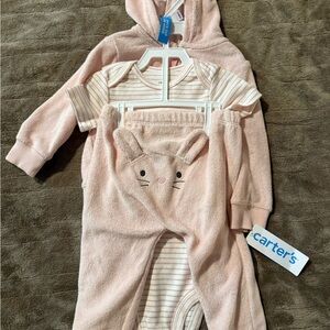 Carter's Soft Pink Bunny Pajama Set